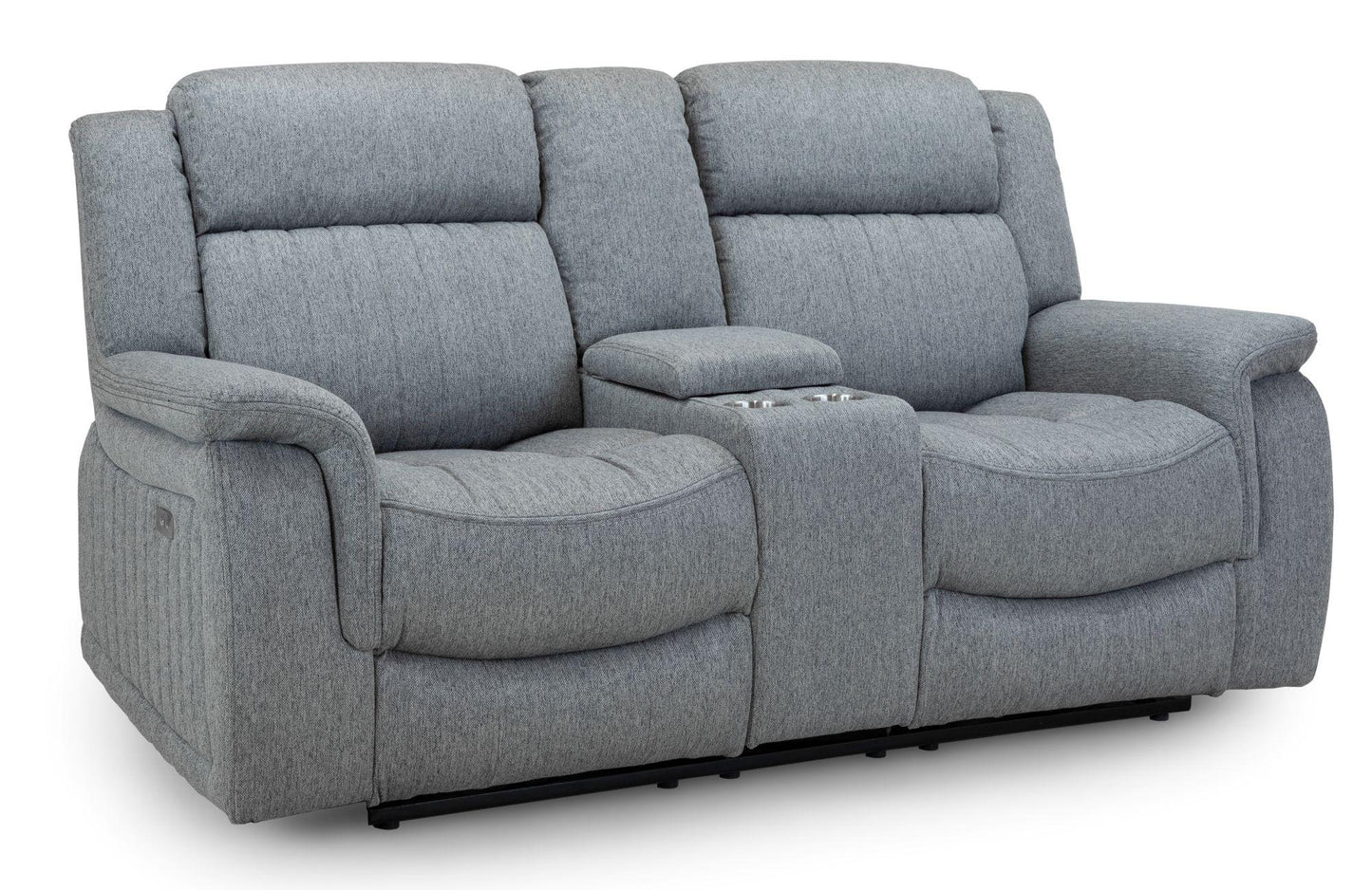 Linden Grey Fabric 2 Seater Recliner Sofa