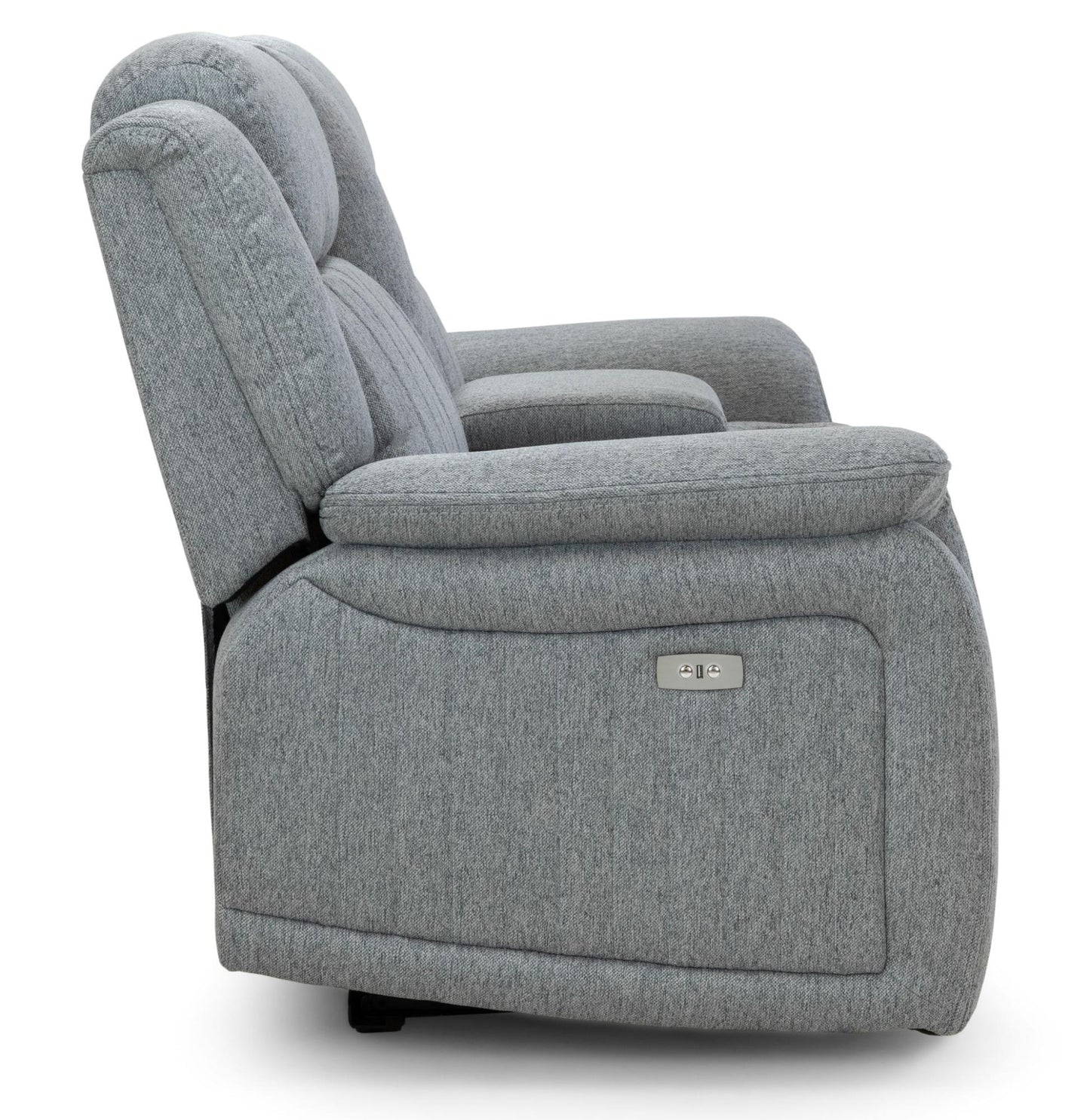 Linden Grey Fabric 2 Seater Recliner Sofa