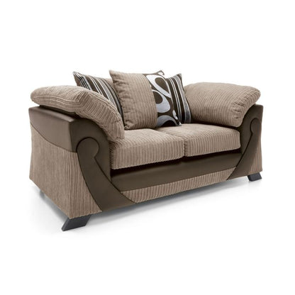 Illuminate 2 Seater Sofa - Brown Fabric