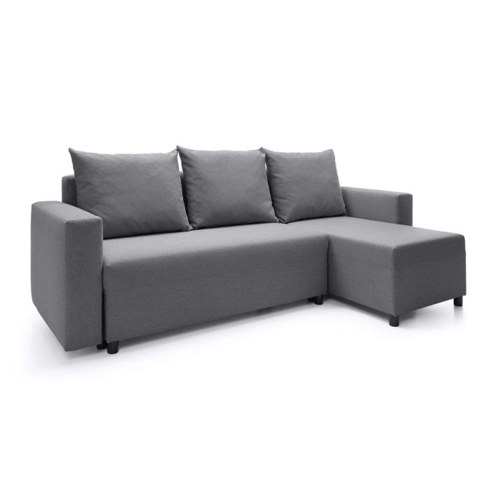 Osllo Corner Sofabed - Dark Grey-Right Facing Fabric