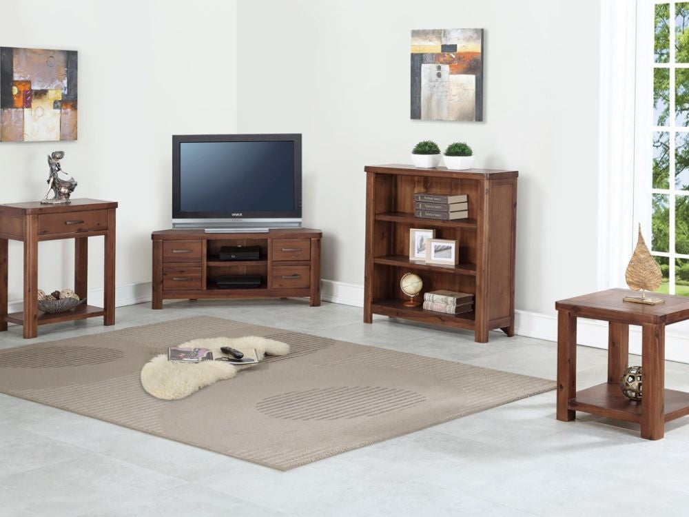 Andorra Dark Acacia Corner TV Unit