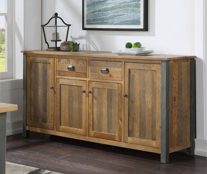 Urban Elegance Reclaimed Wood 4 Drawer Large Sideboard