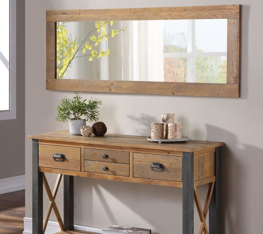 Urban Elegance Reclaimed Wood Extra Long Wall Mirror