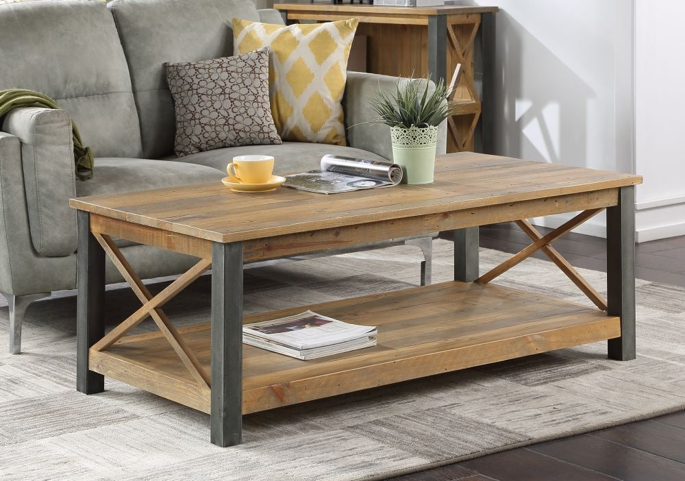 Urban Elegance Reclaimed Wood Large Coffee Table