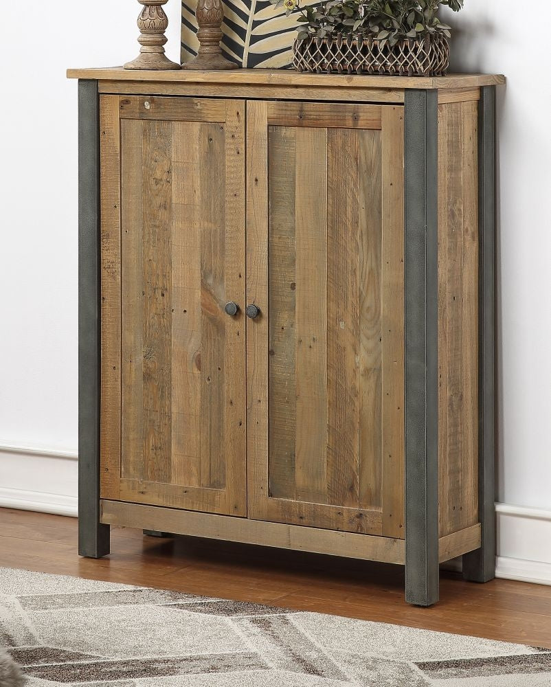 Urban Elegance Reclaimed Wood Large Shoe Storage Cupboard