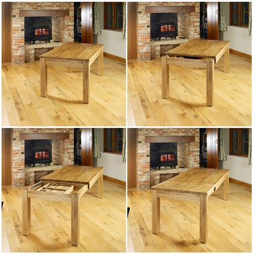 Mobel Oak Extending 6 Seater Dining Table