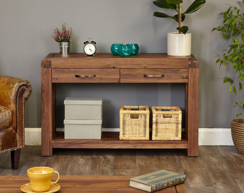 Shiro Walnut Console Table