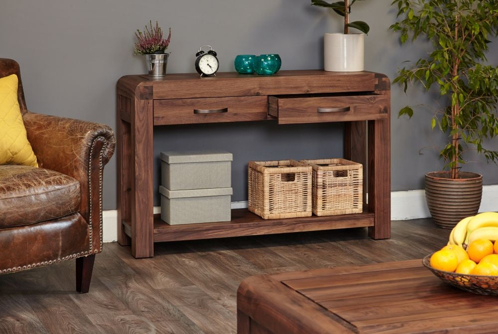 Shiro Walnut Console Table