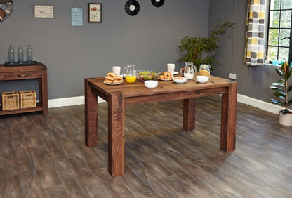 Shiro Walnut Medium Dining Table - 6 Seater