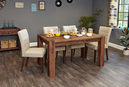 Shiro Walnut Medium Dining Table - 6 Seater