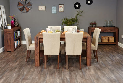 Shiro Walnut Medium Dining Table - 6 Seater