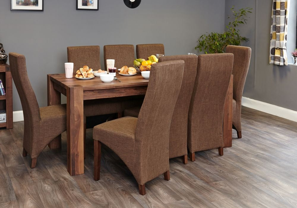 Shiro Walnut Large Dining Table - 6 Seater