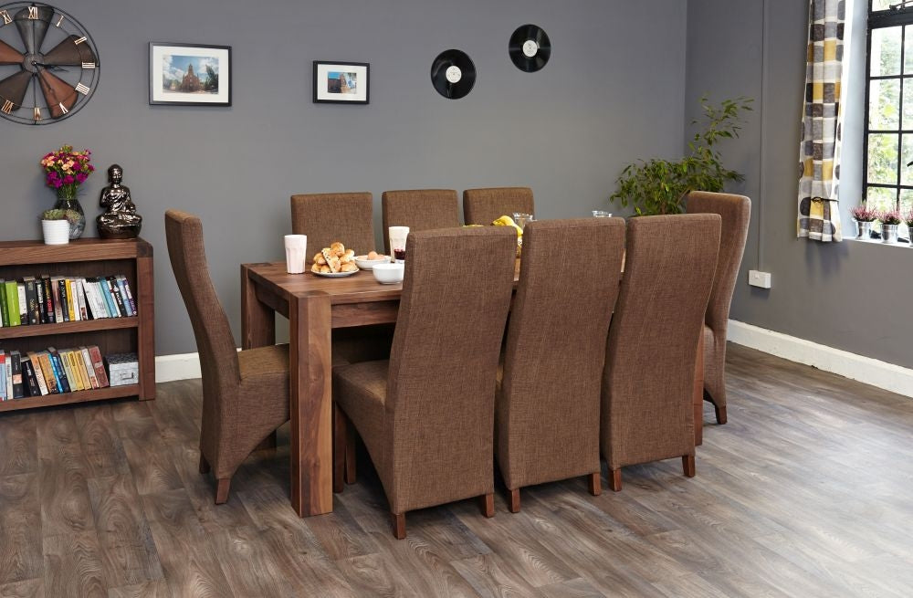 Shiro Walnut Large Dining Table - 6 Seater