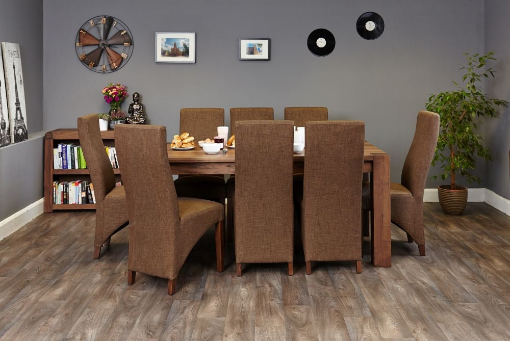 Shiro Walnut Large Dining Table - 6 Seater