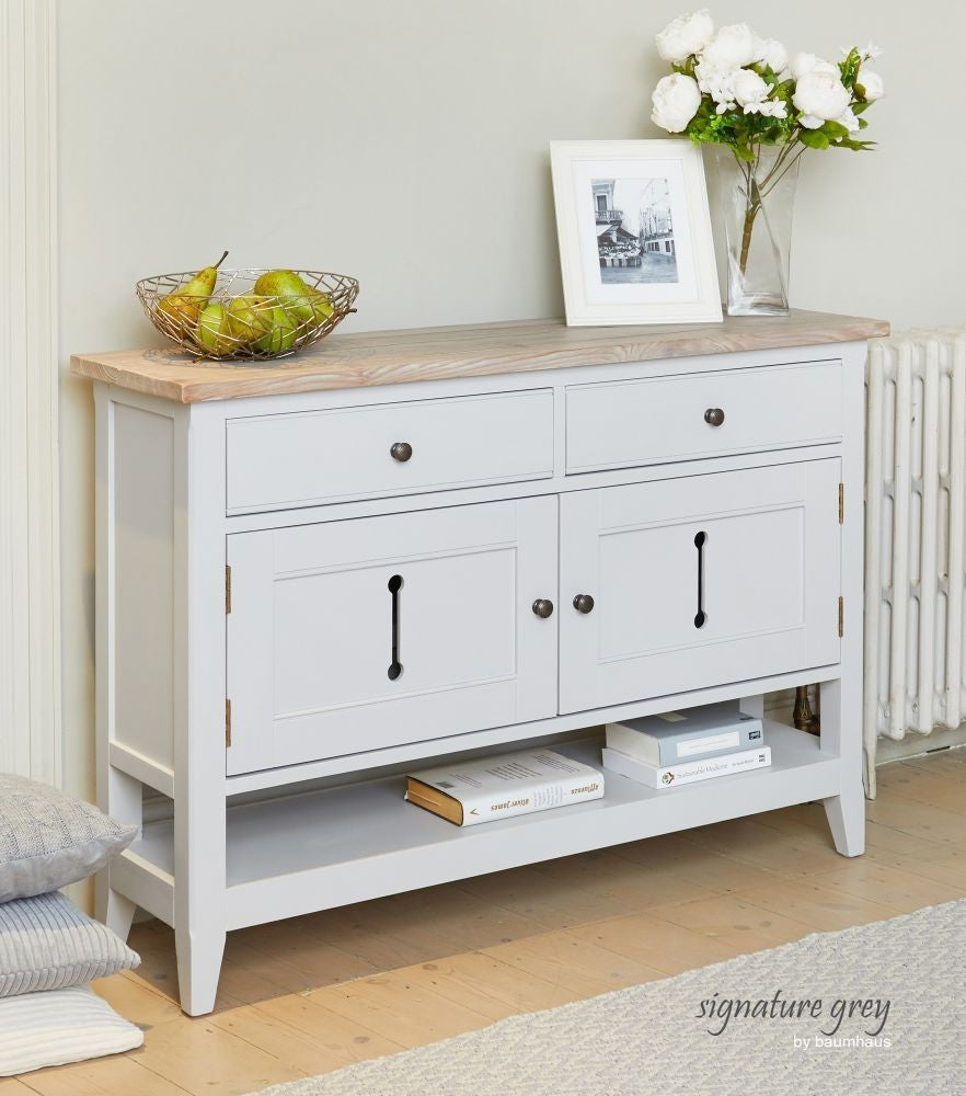 Signature Grey Painted 2 Door 2 Drawer Sideboard