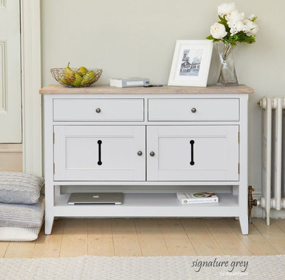 Signature Grey Painted 2 Door 2 Drawer Sideboard