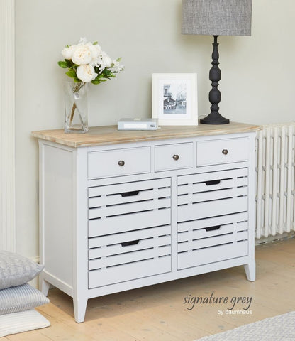 Signature Grey Painted 7 Drawer Sideboard