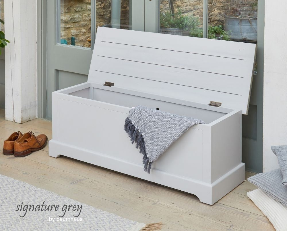 Signature Grey Painted Hallway Storage Bench