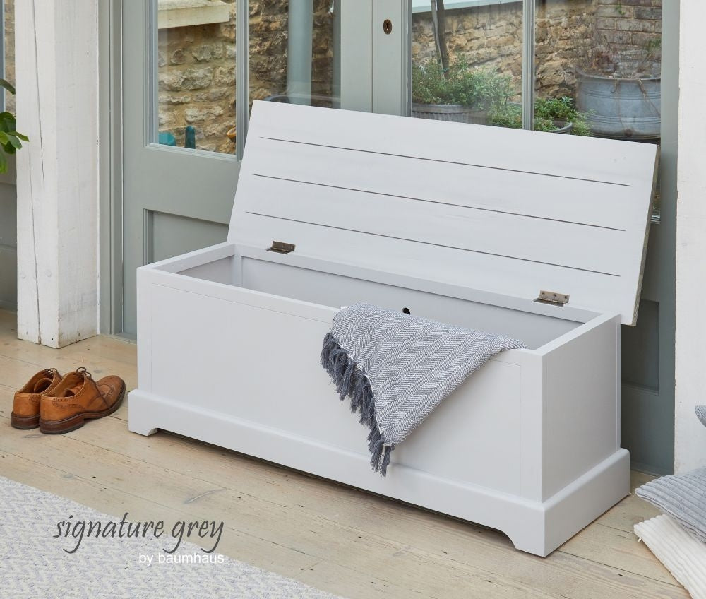 Signature Grey Painted Hallway Storage Bench