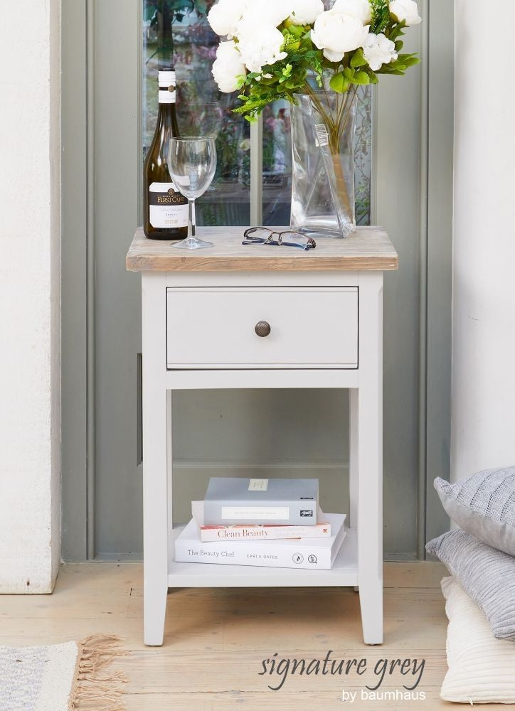 Signature Grey Painted Lamp Table