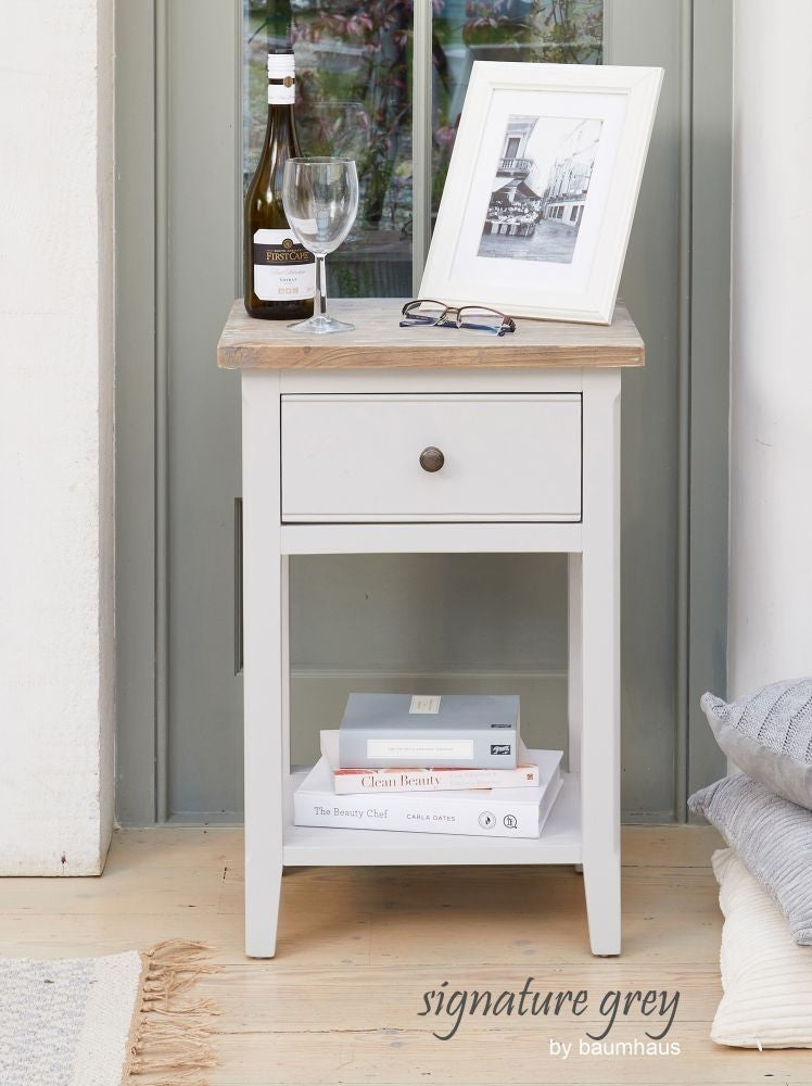 Signature Grey Painted Lamp Table