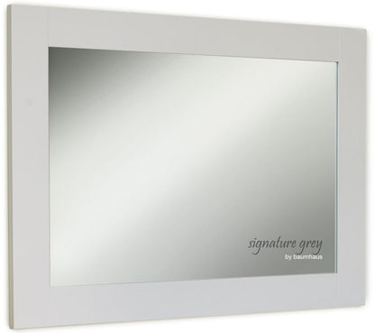 Signature Grey Painted Rectangular Mirror - 81cm-111cm