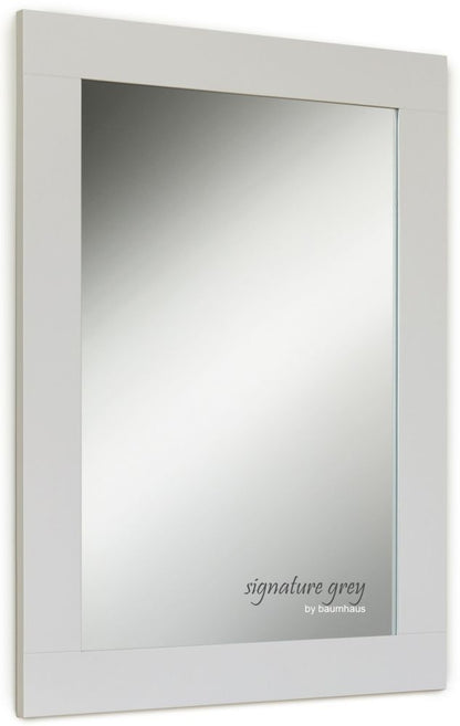 Signature Grey Painted Rectangular Mirror - 81cm-111cm