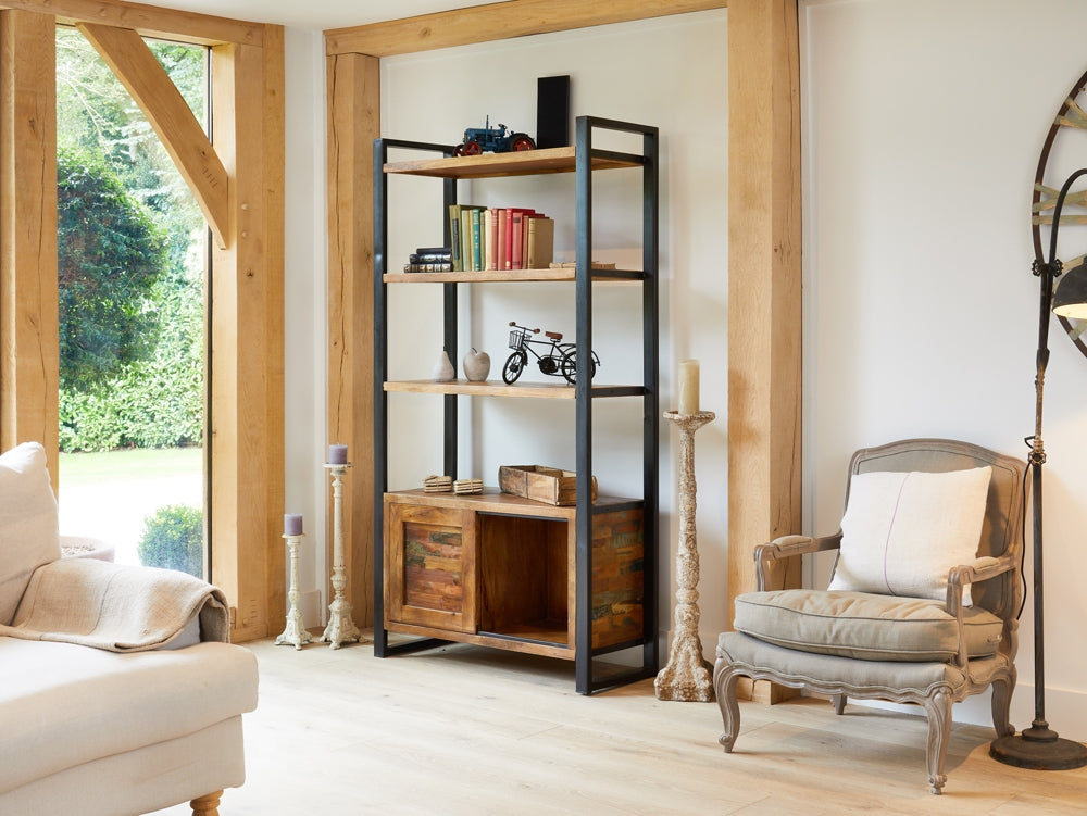 Urban Chic Reclaimed Large Bookcase with Storage