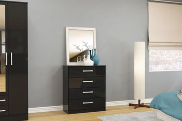 Lynx Black 4 Drawer Chest