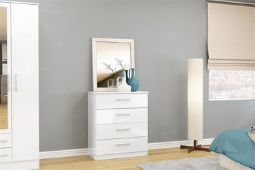 White Lynx 4 Drawer Chest