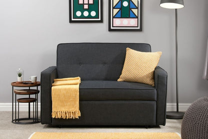 Otto Grey Fabric Small Pull-Out Sofabed - 2 Seater