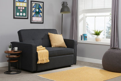 Otto Grey Fabric Small Pull-Out Sofabed - 2 Seater