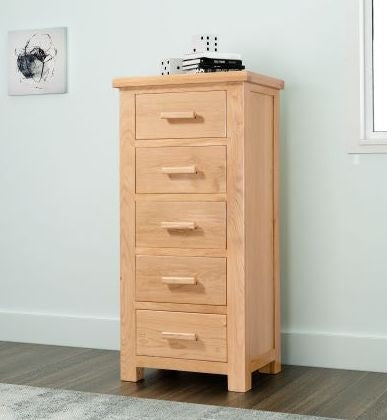 Cambridge Oak 5 Drawer Chest