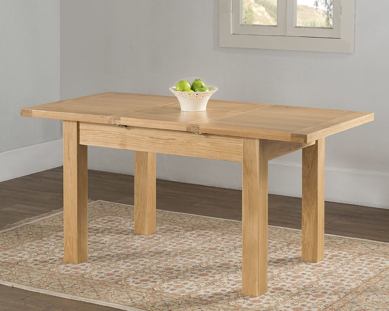 Cambridge Oak 4 Seater Butterfly Extending Dining Table