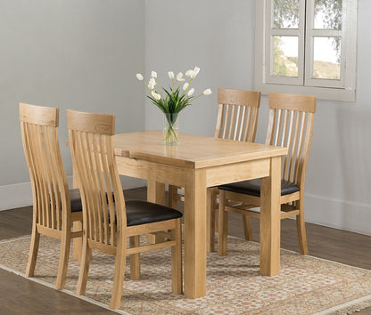 Cambridge Oak 4 Seater Butterfly Extending Dining Table