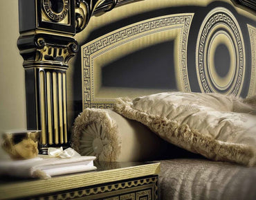 Camel Aida Black and Gold Italian Bed