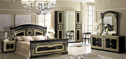 Camel Aida Black and Gold Italian Bed