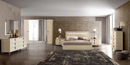 Camel Ambra Night Sand Birch Italian Legno Bed