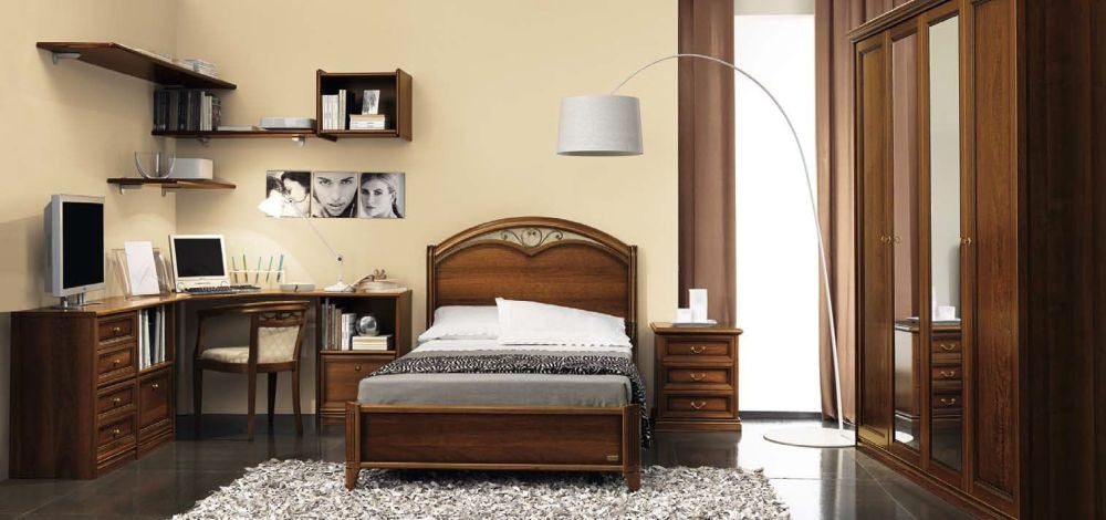 Camel Nostalgia Night Walnut Italian Bedroom Armchair