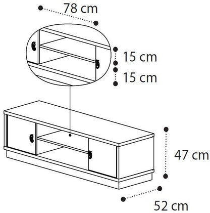 Camel Roma Day White Italian TV Unit