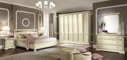 Camel Treviso Night White Ash Italian 6 Door Wardrobe