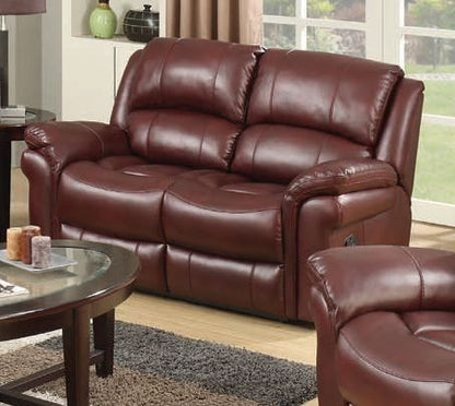 Farnham Burgundy Leather 2 Seater Recliner Sofa