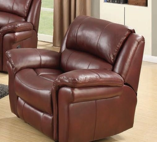 Farnham Burgundy Leather Recliner Armchair