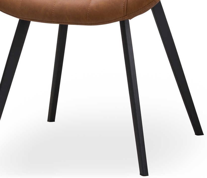 Malmo Tan Brown Faux Leather Dining Chair (Sold in Pairs)