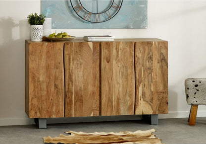 Baltic Live Edge Matt Lacquer 4 Door Sideboard