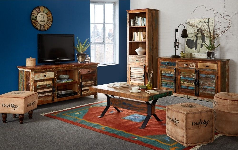 Coastal Brown 3 Door 3 Drawer Large Sideboard