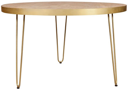 Mango Light Gold Round Dining Table - 4 Seater