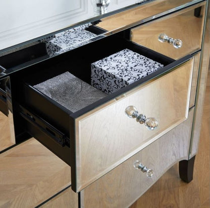 Palermo Mirrored 2 Drawer Bedside Cabinet