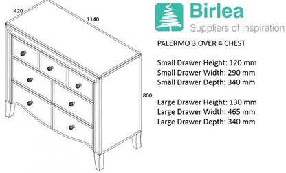 Palermo Mirrored Multi Drawer Chest