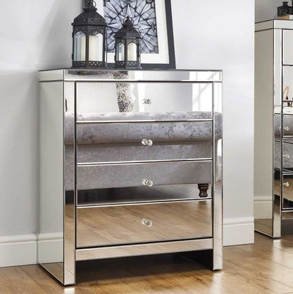 Seville Mirrored 4 Drawer Chest